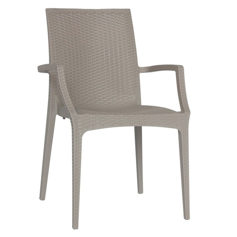 Mace Outdoor Polypropylene Dining Arm Chair