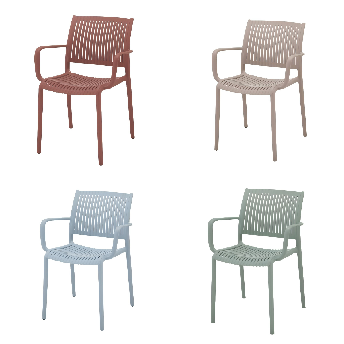 Stackable Outdoor Arm Chairs