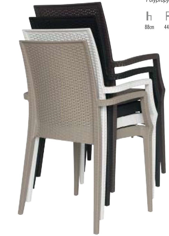Mace Outdoor Polypropylene Dining Arm Chair