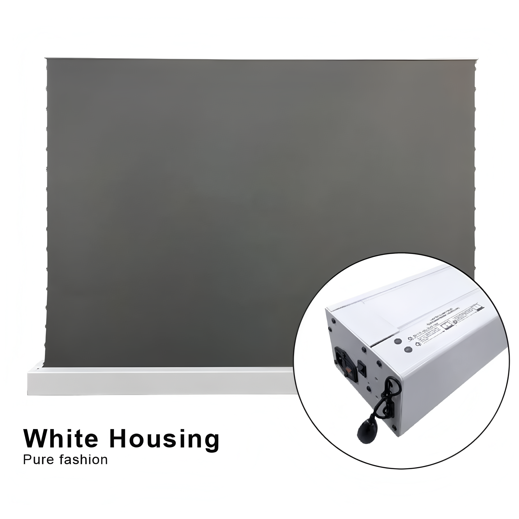 ALR Motorized Tension Floor Rising Obsidian Long Throw ALR Projector Screen