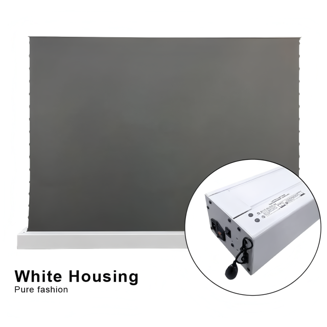 ALR Motorized Tension Floor Rising Obsidian Long Throw ALR Projector Screen