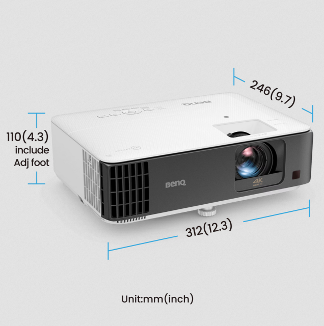 BenQ TK700ST | 4K HDR 3000lm Short Throw Casual Gaming Projector with 4.16 ms Low Input Lag