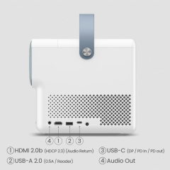 BenQ GP100 | 1080p 1000lm LED Portable Projector with Powerful Bass for Streaming & Gaming