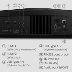 BenQ W5850｜4K 2600lm BenQ Home Cinema Projector, 100% DCI-P3