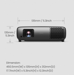 BenQ W4000i | 4K HDR LED 3200lm Home Theater Projector with 100% DCI-P3 for AV Rooms