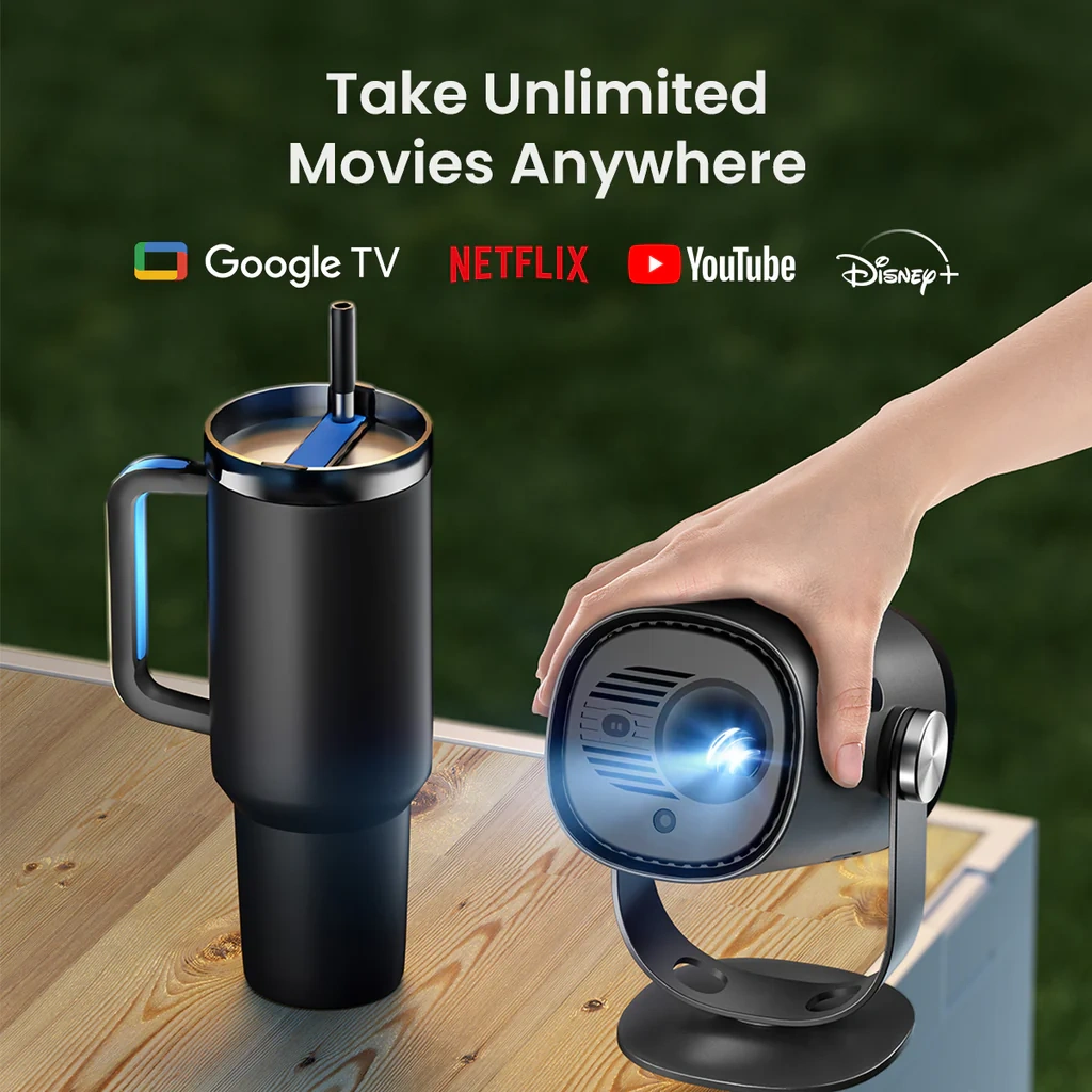 Dangbei Freedo Portable Google TV Projector with Ultimate Viewing Freedom