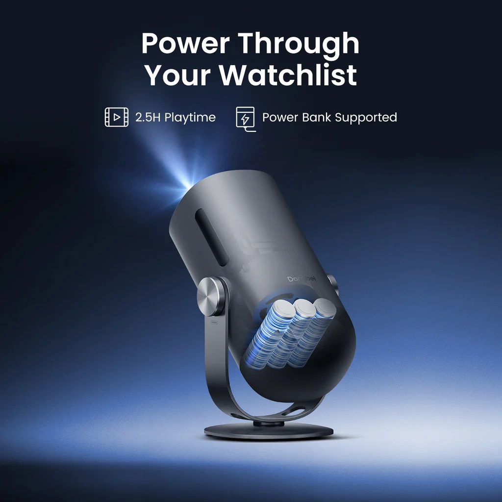 Dangbei Freedo Portable Google TV Projector with Ultimate Viewing Freedom