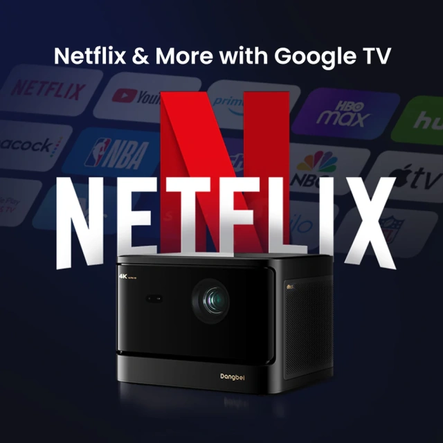 Dangbei DBOX02(Mars Pro 2) World's First Google TV™ 4K Laser Projector with Licensed Netflix