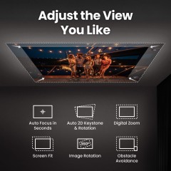 BenQ GV50P | 1080p 500lm Laser Portable Projector for Bedside Ceiling Projection with Google TV