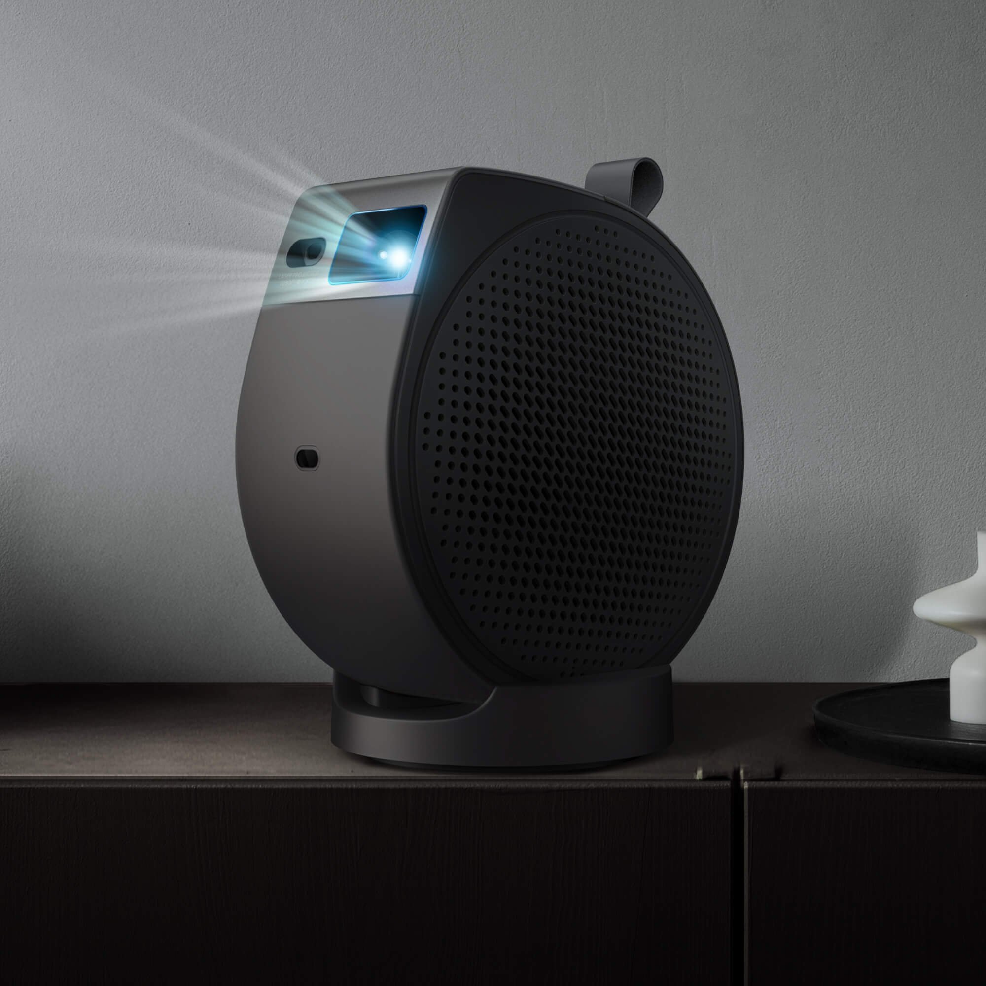 BenQ GV50P | 1080p 500lm Laser Portable Projector for Bedside Ceiling Projection with Google TV