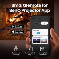 BenQ GV50P | 1080p 500lm Laser Portable Projector for Bedside Ceiling Projection with Google TV