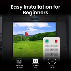 AH500ST | 4000lm Short Throw 1080P Laser Golf Projector