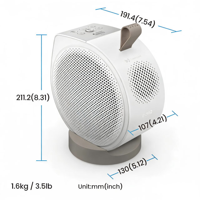 GV32 | 1080p 500lm LED Portable Projector for Bedside Ceiling Projection with Google TV