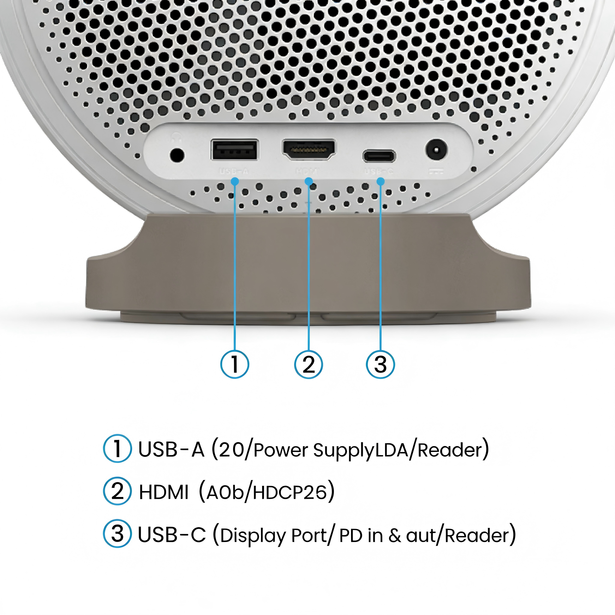 GV32 | 1080p 500lm LED Portable Projector for Bedside Ceiling Projection with Google TV
