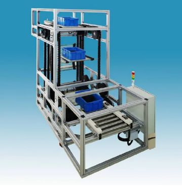 Juxin Continuous Lift Conveyor with Rubber Block Chain Horizontal and Vertical Transfer Goods