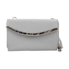 Metal bar crossbody wallet bag