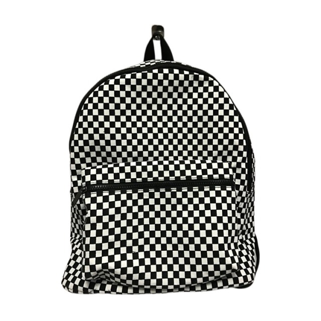 Plaid canvas backpack