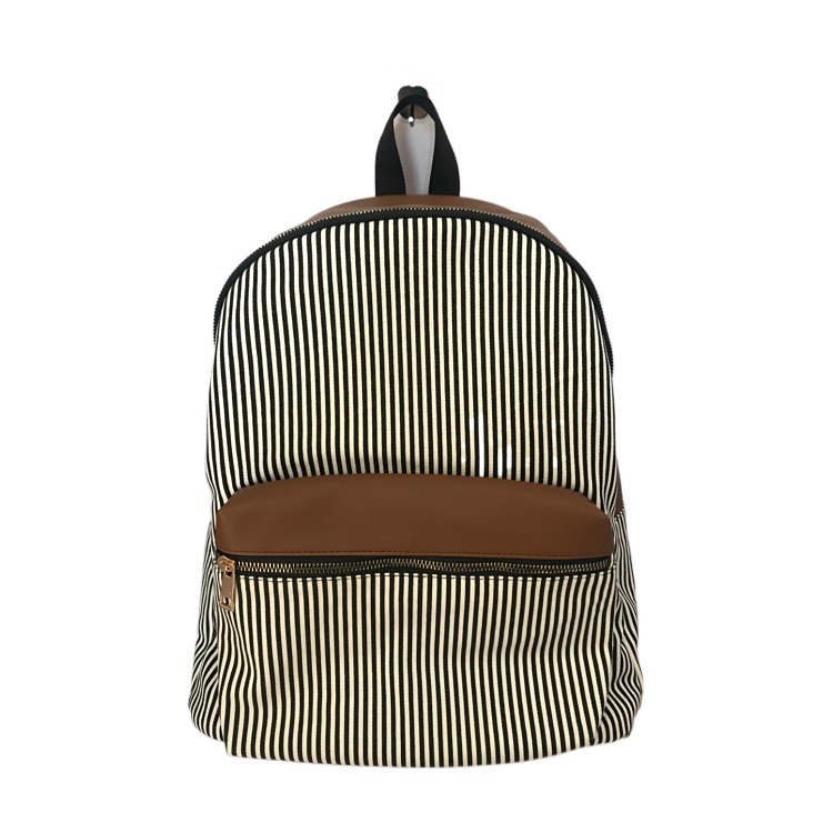 Plaid canvas backpack