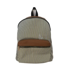 Plaid canvas backpack