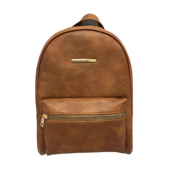 Fake Metal Zipper Backpack