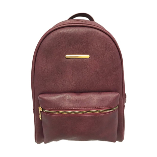 Fake Metal Zipper Backpack