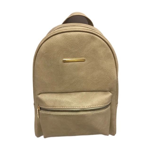 Fake Metal Zipper Backpack