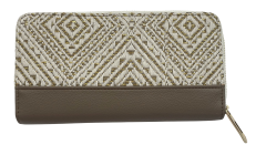 Woven Fabric Mixed with PU Wallet