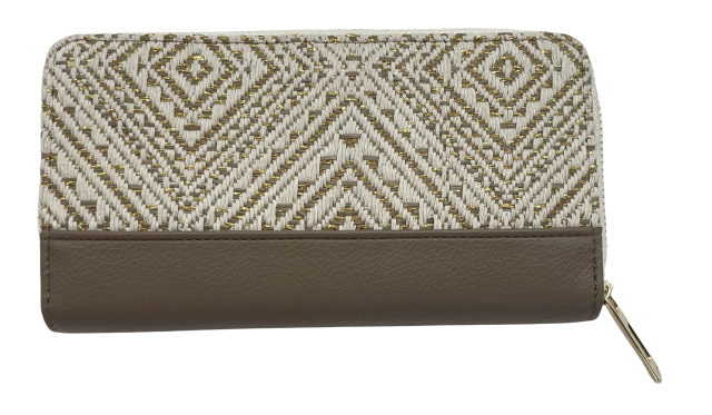 Woven Fabric Mixed with PU Wallet