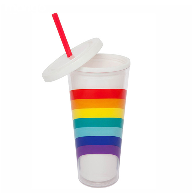 Rainbow color water bottle