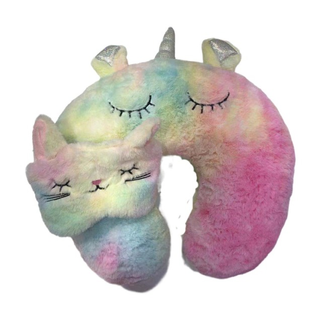 Unicorn Pillow + Eye mask