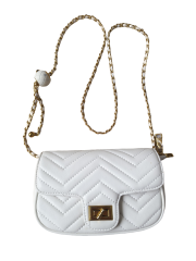 Quilted White Crossbody Bag