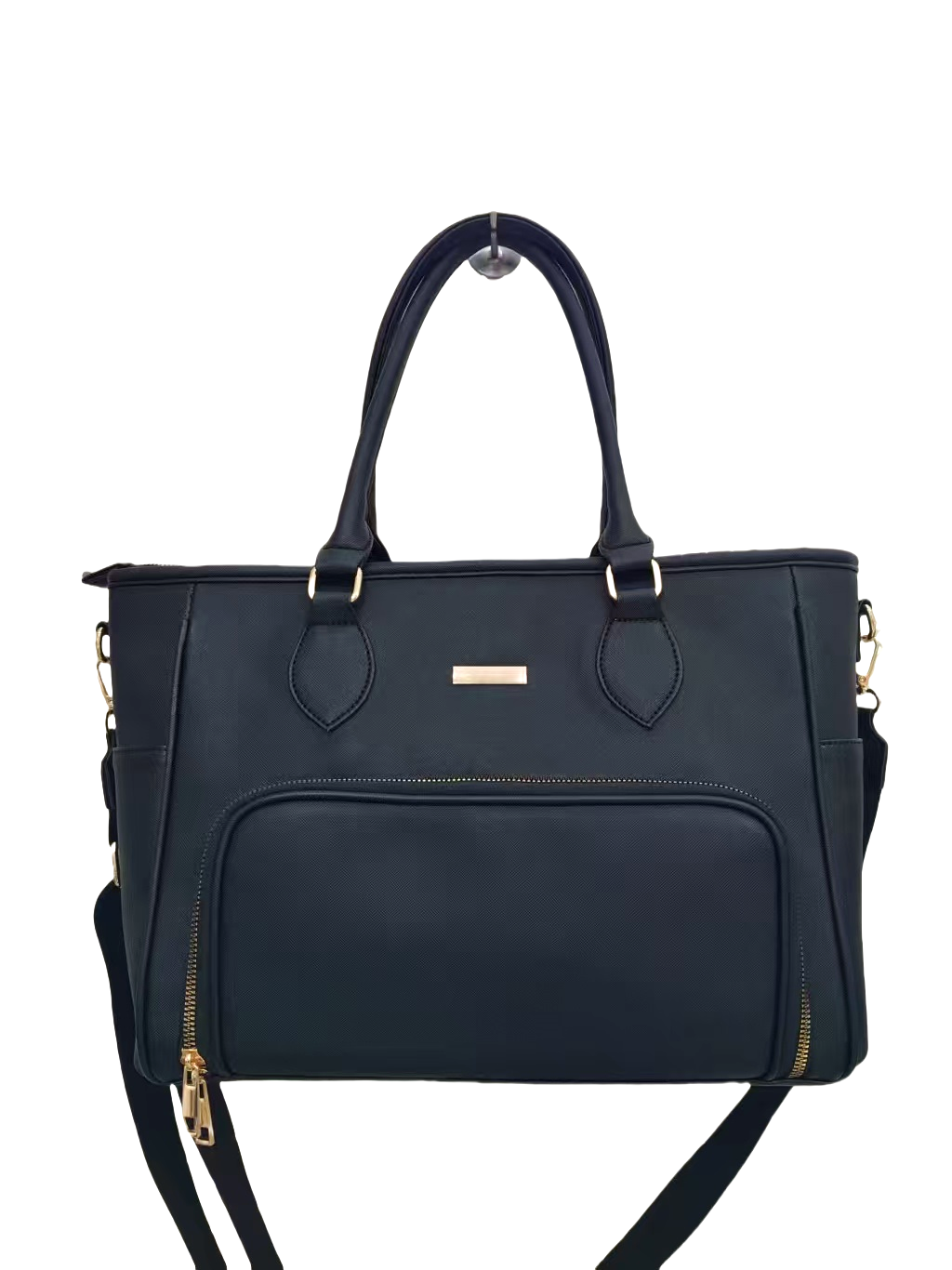 Black PU Tote Bag