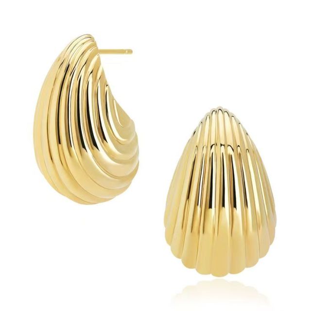 Gold Plated Seashell Earrings