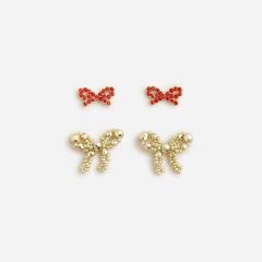 2-Pack Bow Earrings