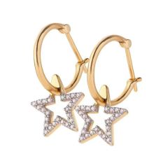 Hoop Earrings With Star Charm