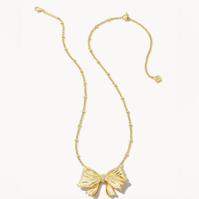 Gold Plated Bow Necklace