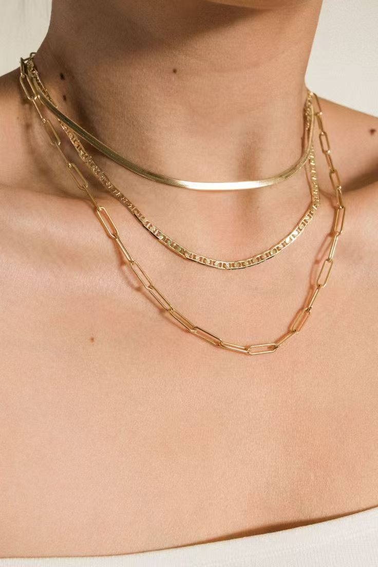 Three-Row Chain Necklace