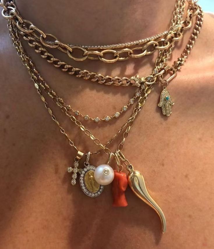 Mixed Gold Toned Necklace