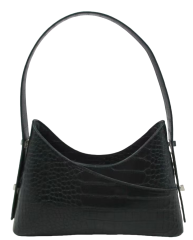 Black Crocodile Pattern Tote Bag
