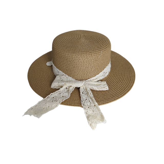 Ribbon bow straw hat