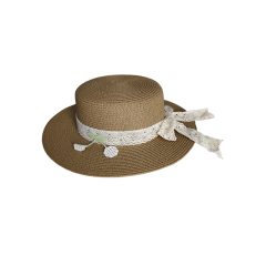 Ribbon bow straw hat