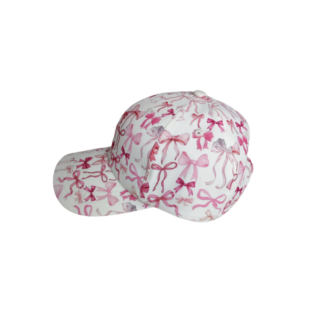 Bow-printed baseball cap