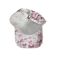 Bow-printed baseball cap