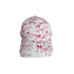 Bow-printed baseball cap