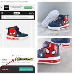 DISNEY BOY SHOES/Spider Man cartoon pattern