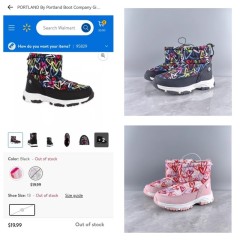 Girl RED Snow boots UK5#-13#