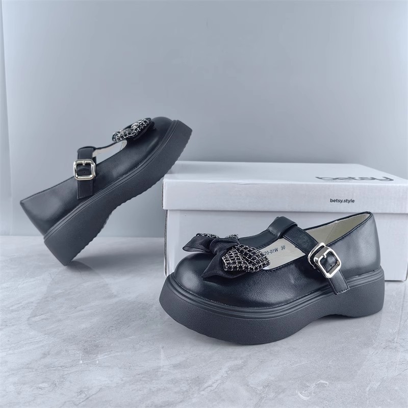 Betsy Leather shoes/Black princess shoes 30#-35#
