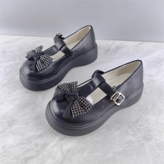 Betsy Leather shoes/Black princess shoes 30#-35#