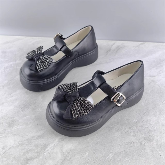 Betsy Leather shoes/Black princess shoes 30#-35#