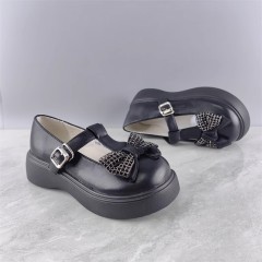 Betsy Leather shoes/Black princess shoes 30#-35#